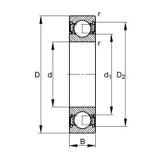 S 6216-2RSR, (j) DIN 625-1 (bio)(zhn)Ҫߴ, ɂ(c)ܷ