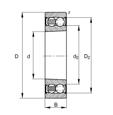 {(dio)S 2209-K-2RS-TVH-C3, (j) DIN 630 (bio)(zhn)Ҫߴ, FףF 1:12ɂ(c)ܷ