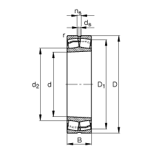 {(dio)ĝLS 22216-E1-K, (j) DIN 635-2 (bio)(zhn)Ҫߴ, FF 1:12